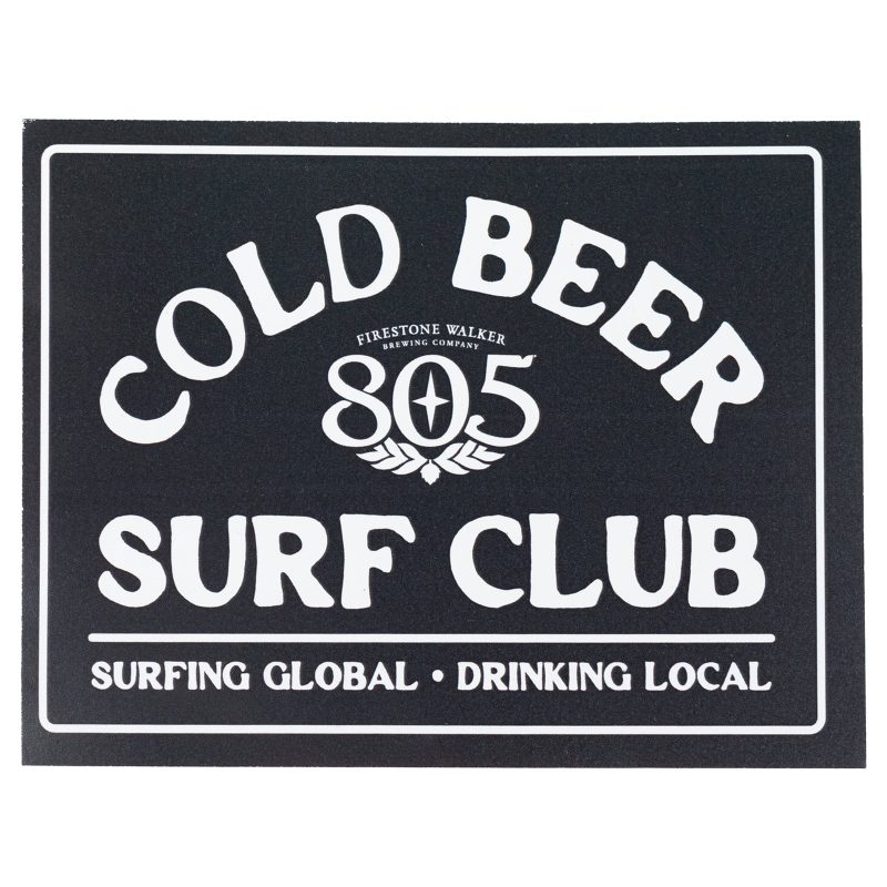 805ColdBeerSurfClubSticker